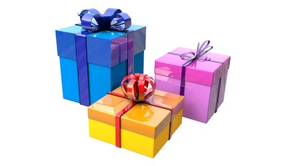 gift boxes with ribbon