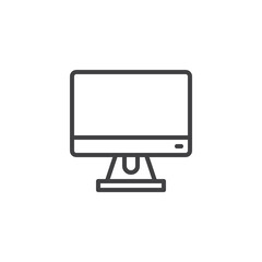 Computer monitor line icon