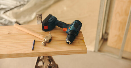 Home renovation: Tools and equipment for interior refurbishment and remodeling
