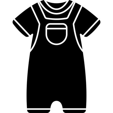 Baby Clothing Collection Black Glyph Style Illustration