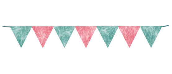 Fototapeta premium Multicolored triangle flags digital file decorate.