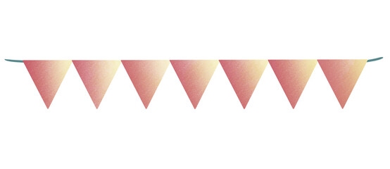 Multicolored triangle flags digital file decorate.