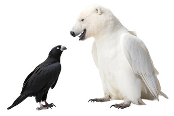 Animal Bear Cockatoo Natures Concord on a White or Clear Surface PNG Transparent Background - obrazy, fototapety, plakaty
