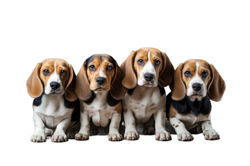 Animal Canine Collective Beagles Radiant Aura on a White or Clear Surface PNG Transparent Background