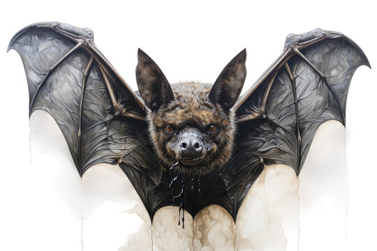 Animal Bats Soar Buffalo Graze Coherence on a White or Clear Surface PNG Transparent Background