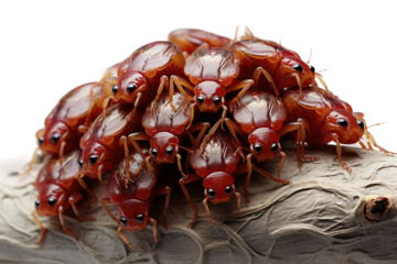 Animal Crawlers Unite Bedbug Spider Encounter on a White or Clear Surface PNG Transparent Background