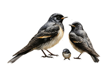 Animal Black Swallow Son Flight Companions on a White or Clear Surface PNG Transparent Background