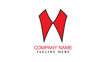 Vector  logo design template with black and red triangles. Can be used as an icon for application or corporate identity