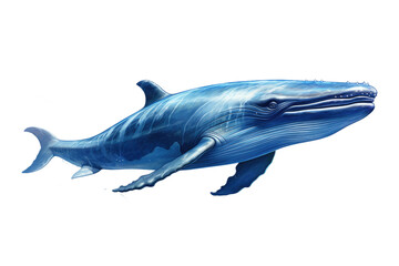 Animal Ocean Majesty Blue Whales Fishy Neighbors on a White or Clear Surface PNG Transparent Background