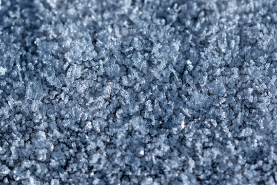 ice crystals of different shapes as a background.