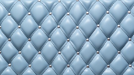 powder blue Buttoned luxury leather pattern with diamonds and gemstones. Useful as luxury pattern