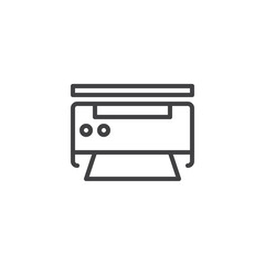Printer machine line icon