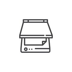 Printer scanner line icon