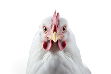 Animal Flock of Hens Feathery Harmony Displayed on a White or Clear Surface PNG Transparent Background