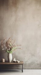 nature wall with wooden floor for instagram story