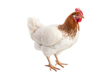 Fototapeta premium Animal Domestic Encounter Hen with Poodles on a White or Clear Surface PNG Transparent Background