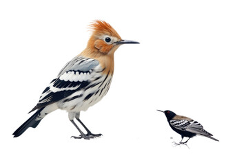 Animal Flight of Elegance Graceful Hoopoe on a White or Clear Surface PNG Transparent Background