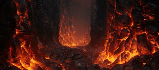 hot lava rock cliffs 2