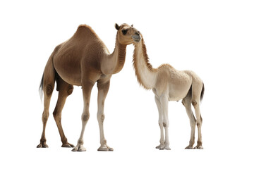 Animal Domestic Duo Horse Camel Connection on a White or Clear Surface PNG Transparent Background