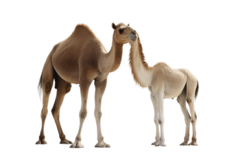 Animal Domestic Duo Horse Camel Connection on a White or Clear Surface PNG Transparent Background