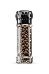 Allspice mill grinder isolated. Transparent PNG image.