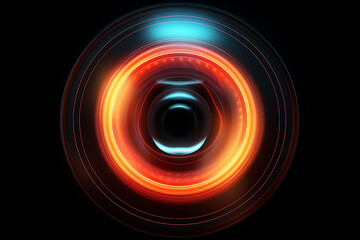 Celestial Spark: Graphic Lens Flare Element on Dark Background
