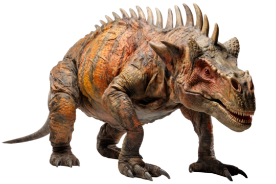 Animal Ancient and Modern Dino Lion Encounter on a White or Clear Surface PNG Transparent Background