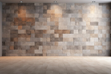 Sophisticated Palette: Light and Shadow Room Simulations with Multitoned Tiled Wall
