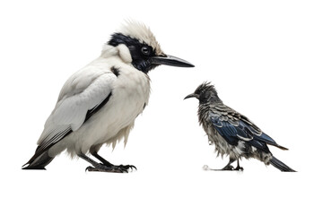 Animal Contrasting Wildlife Pied Kingfisher Polar Bear on a White or Clear Surface PNG Transparent Background
