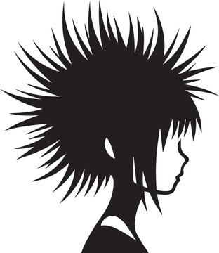 Spiky Hairs Style Anime Character Vector