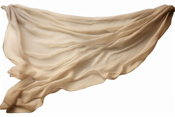 Vintage Simplicity: Old Beige Sheet Isolated on a Transparent Background