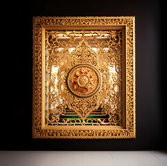 Fototapeta na wymiar antique gold frame