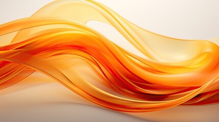 abstract wavy background with orange silk streams