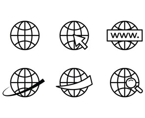 Fototapeta premium set of website icon in line style