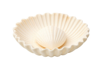 Seashell Serenity with Coastal Soap Dish on Transparent Background, PNG, Generative Ai