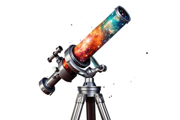 Astral Observer Galactic Explorer Scope on Transparent Background, PNG, Generative Ai