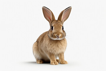 Obraz premium Whiskered Elegance: Isolated Rabbit on a Transparent Background