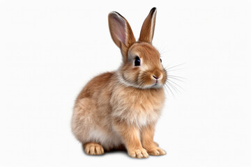 Obraz premium Whiskered Elegance: Isolated Rabbit on a Transparent Background