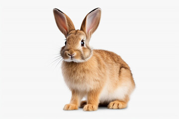 Fototapeta na wymiar Whiskered Elegance: Isolated Rabbit on a Transparent Background