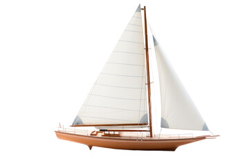 Sailing in Style Ocean Serenity Model on Transparent Background, PNG, Generative Ai