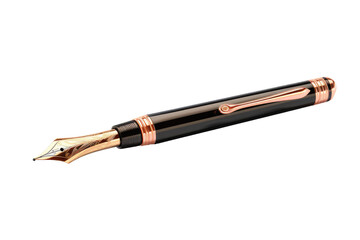Quantum Quill Luxury Fountain Pen on Transparent Background, PNG, Generative Ai