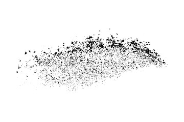 Splash drop black ink.  Grunge texture background. Vector illustration. Design elements.