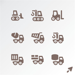 Truck Construction icon series