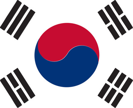 The South Korean flag icon 