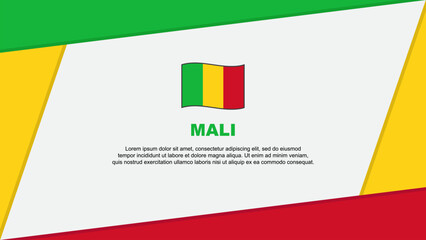Mali Flag Abstract Background Design Template. Mali Independence Day Banner Cartoon Vector Illustration. Mali Banner