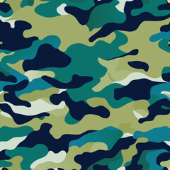 Camouflage pattern. Seamless background. Vector illustration.