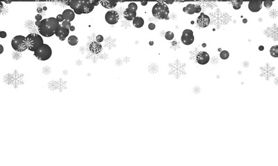Silvernowflake with golden bokeh and concept christmas background.Vector illustration