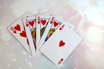playing cards isolated