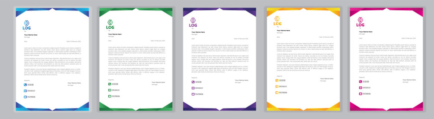 New Corporate And Creative Professional Business Elegant,Modern letterhead template design in minimalist style a4