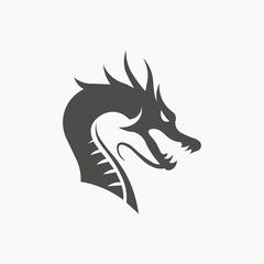 Obraz premium Dragon icon vector. Symbol sign of New Year, Christmas. 2024